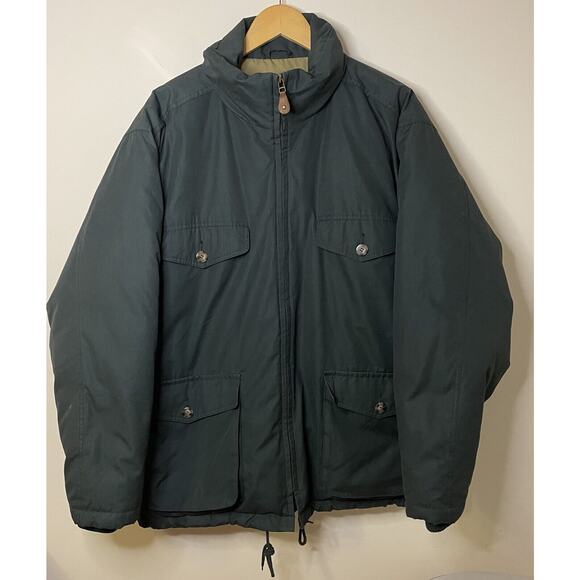 VTG Eddie Bauer Dark Green Premium Goose Down Expedition Parka Jacket Men Large - Picture 5 of 14